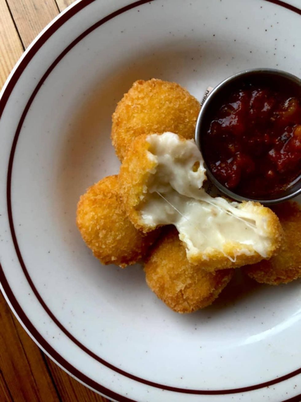 Tiny Champions fried mozzarella