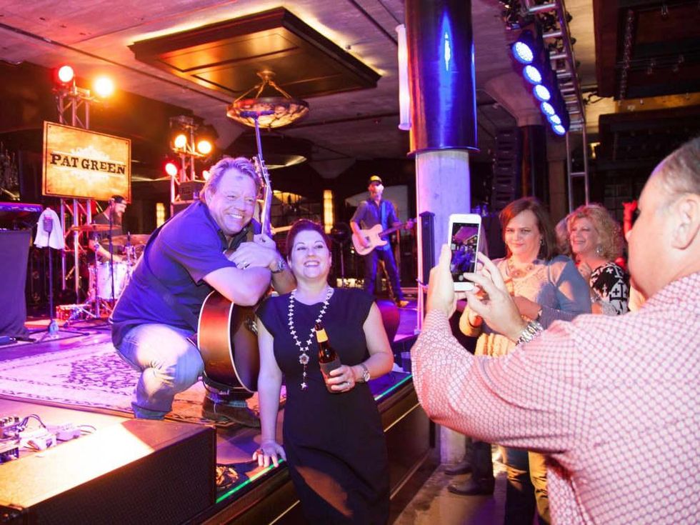 TIRR party, 9/16, Pat Green poses for photos