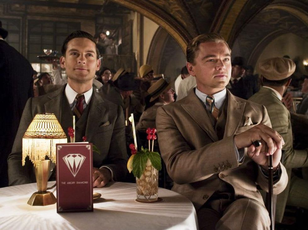Tobey Maguire and Leonardo DiCaprio in The Great Gatsby