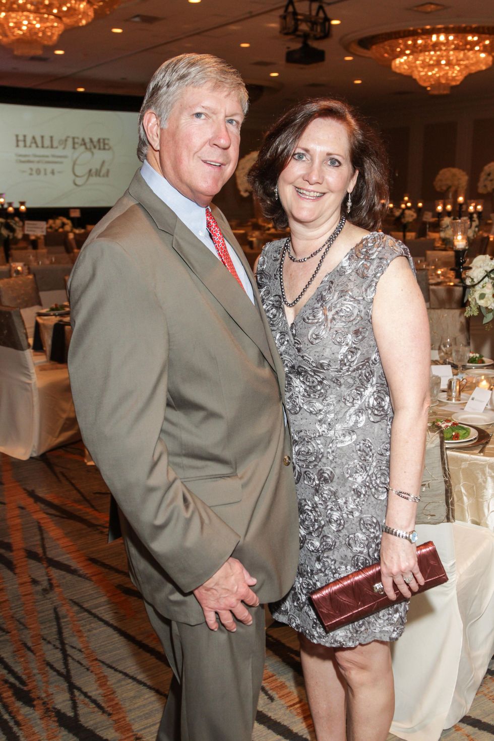 Tobin and Diane Englet at the Women's Chamber of Commerce Hall of Fame Gala December 2014