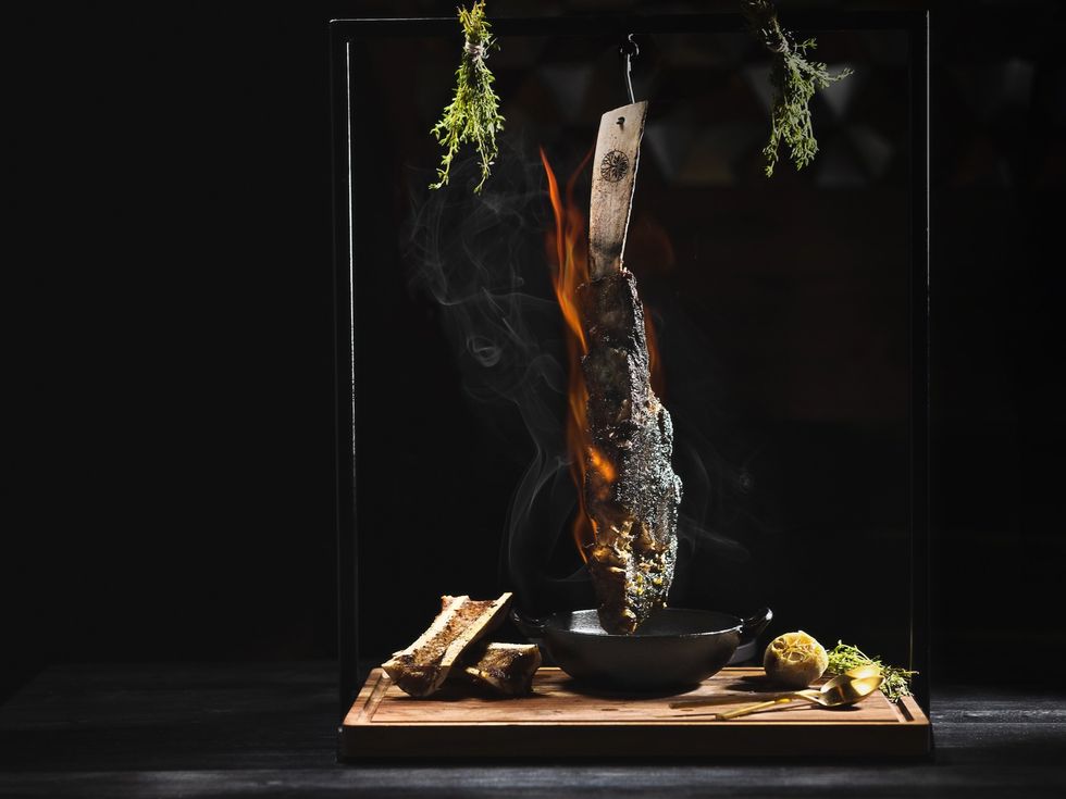 Toca Madera flaming tomahawk