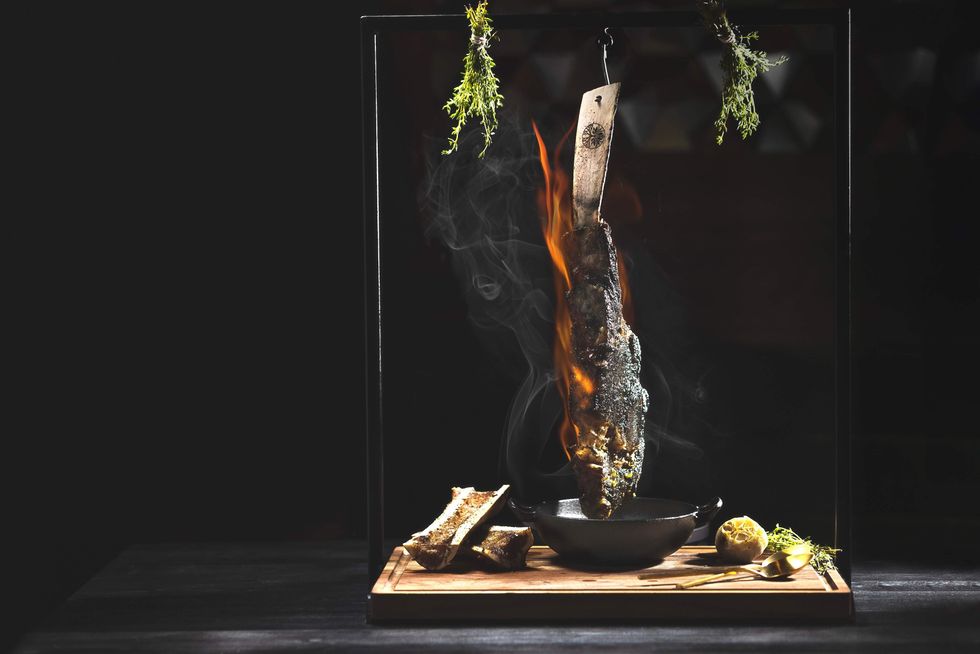 Toca Madera flaming tomahawk