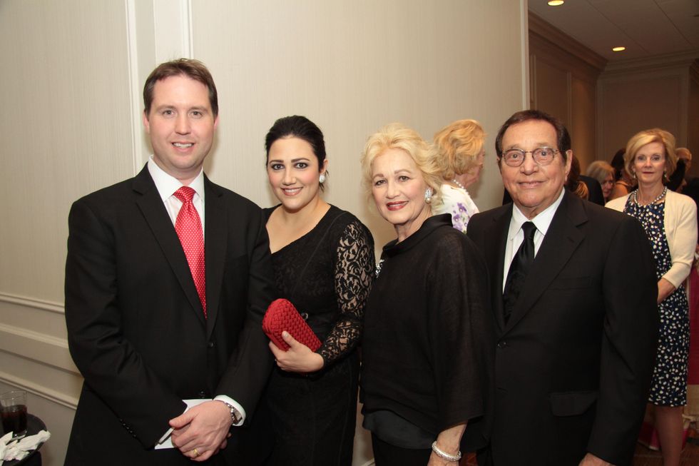 Todd Forester, from left, Kelli Kickerillo and Mary and Vincent Kickerillo at the Houston Living Legend fundraiser dinner May 2014