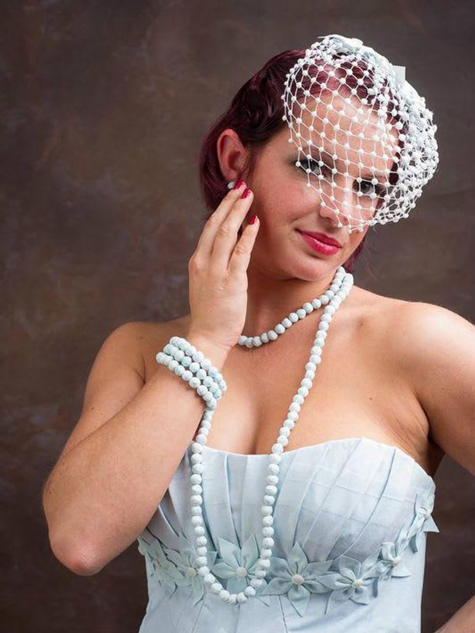 Toilet paper wedding gown by Amber Mills of Hurst