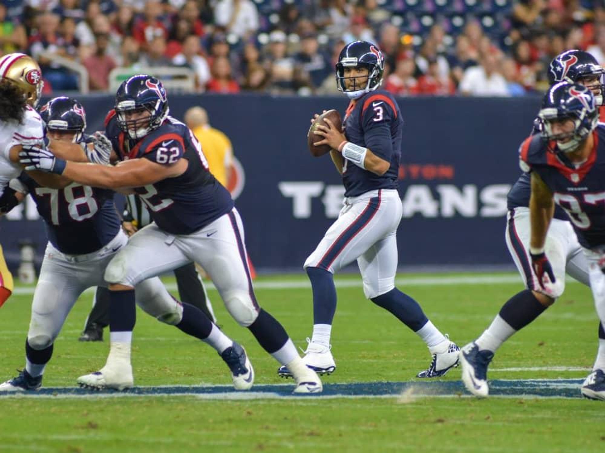 Tom Savage pocket Texans 49ers