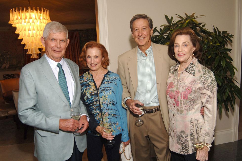 Tommy and Isla Reckling, from left, and John and Neva Dawson at the Katy Prairie Conservancy fundraiser May 2014