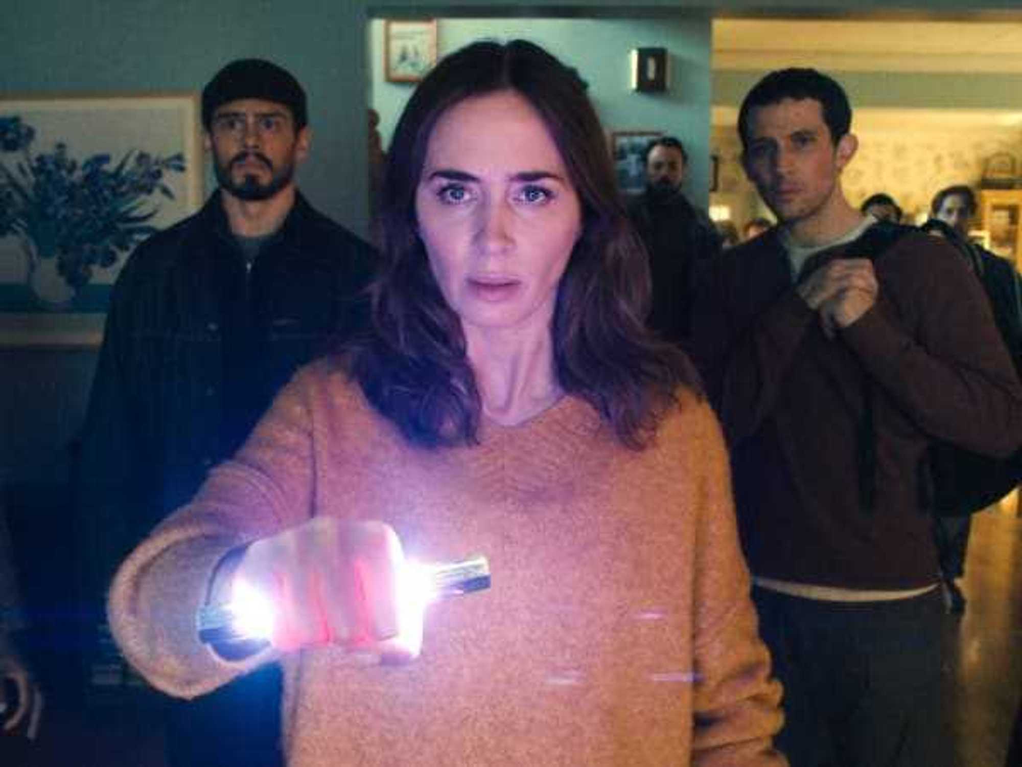 Tommy Martinez, Emily Blunt, and Josh O'Connor in Disclosure Day
