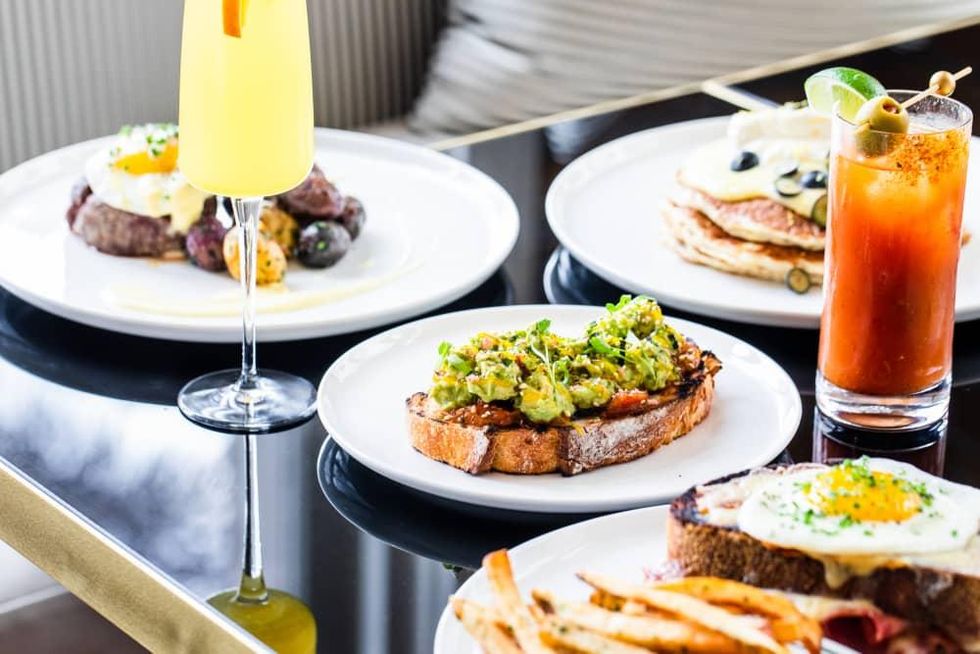 Tonight & Tomorrow La Colombe D'or brunch spread