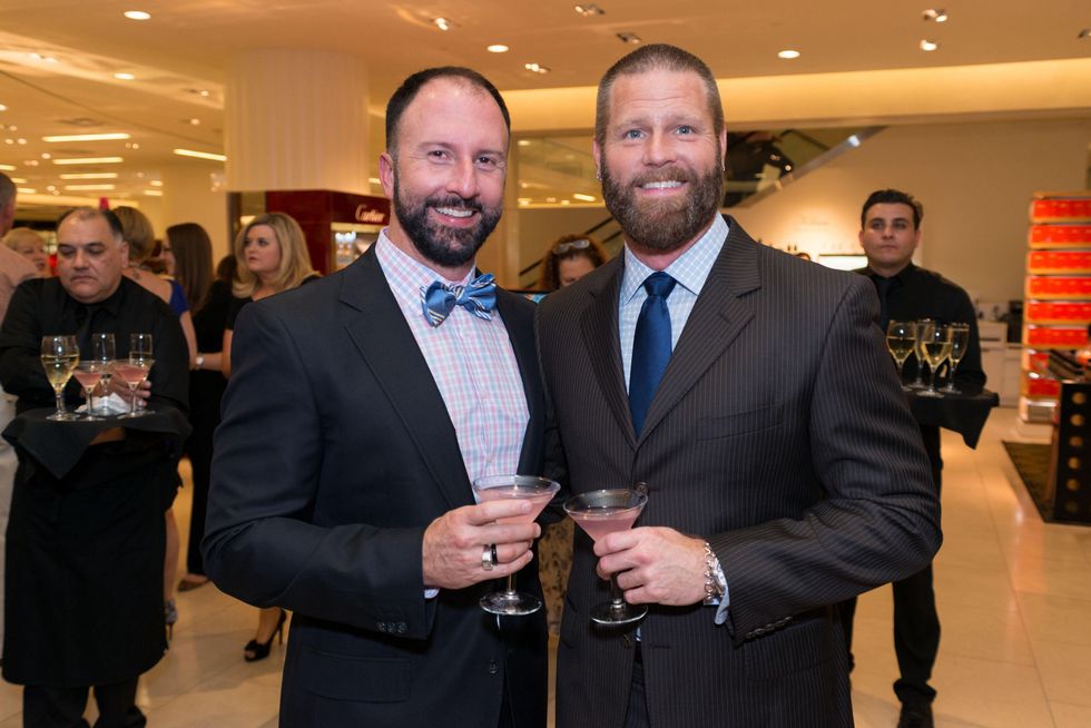 Tony Bradfield, left, and Kevin Black at the CAP kick-off at Saks September 2014