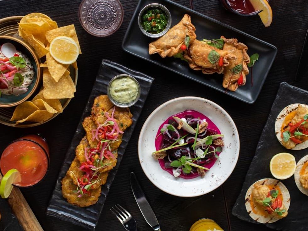 Toro Toro Four Seasons Houston dinner spread