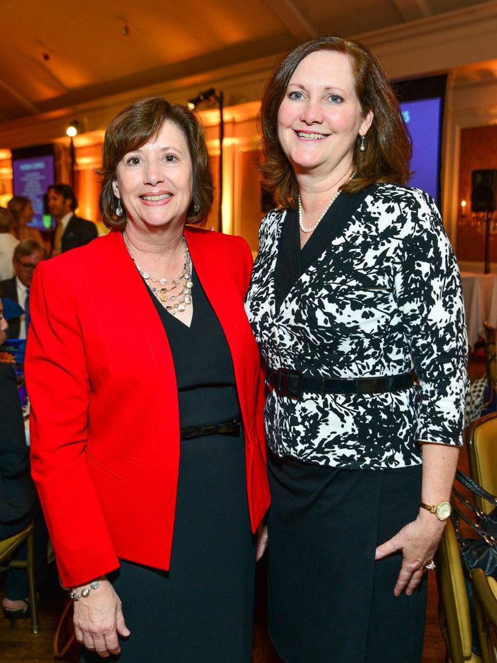 Tracy Janda, left, and Diane Englet at the Center for Houston's Future dinner October 2013