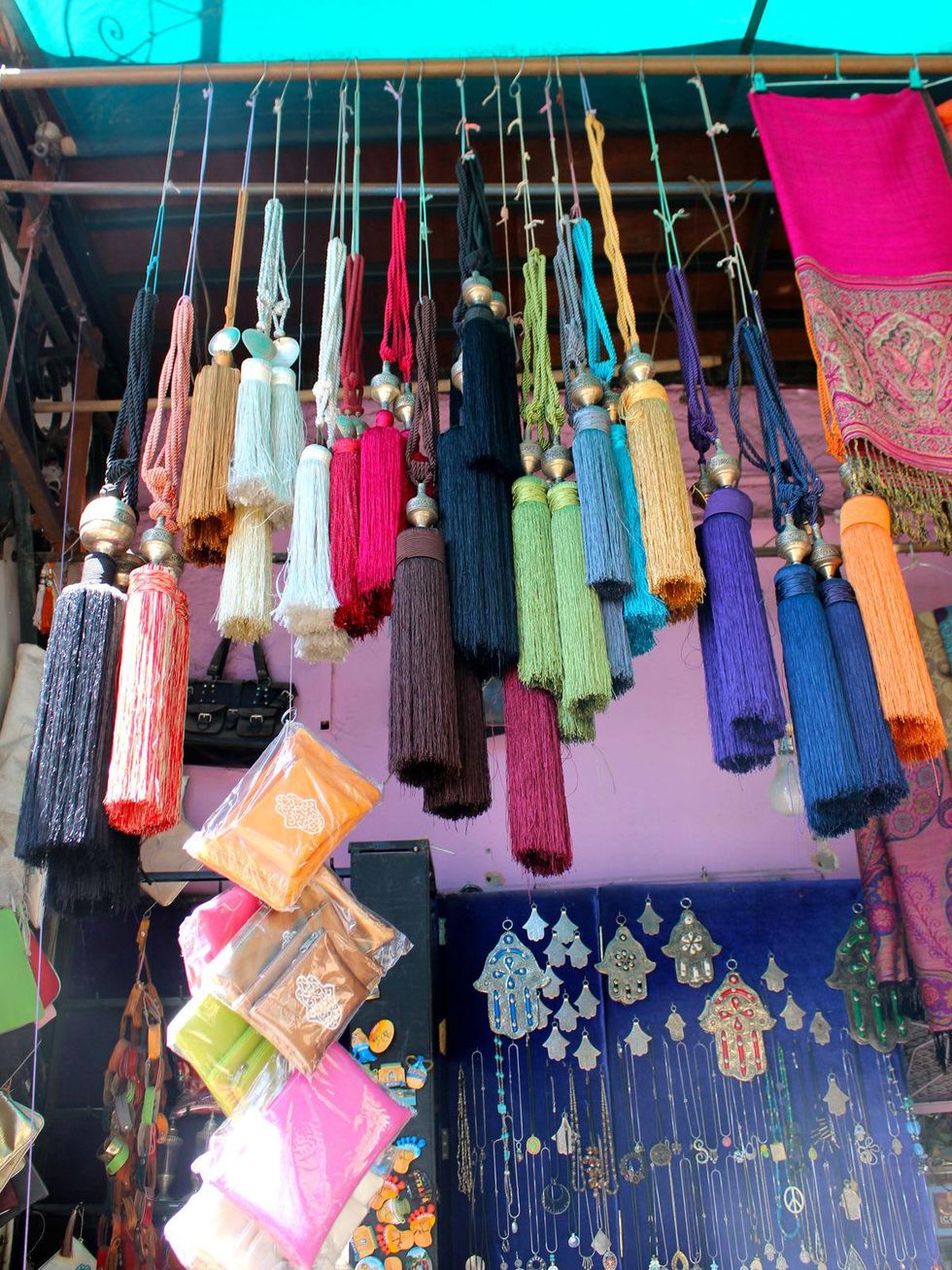 travel photos by Laurier Blanc June 2014 Souk Tassels Marrakech