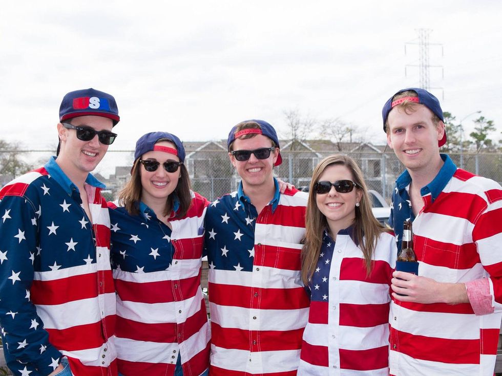 Travis Hill, from left, Leanne Hicks, Scott Elliott, Lauren Land and Brian Swanson at the Casa de Esperanzas Young Professional Chili Cook-off February 2014