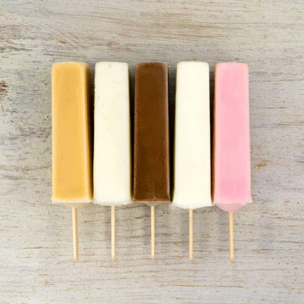 Trentino gelato pops flavors on wood