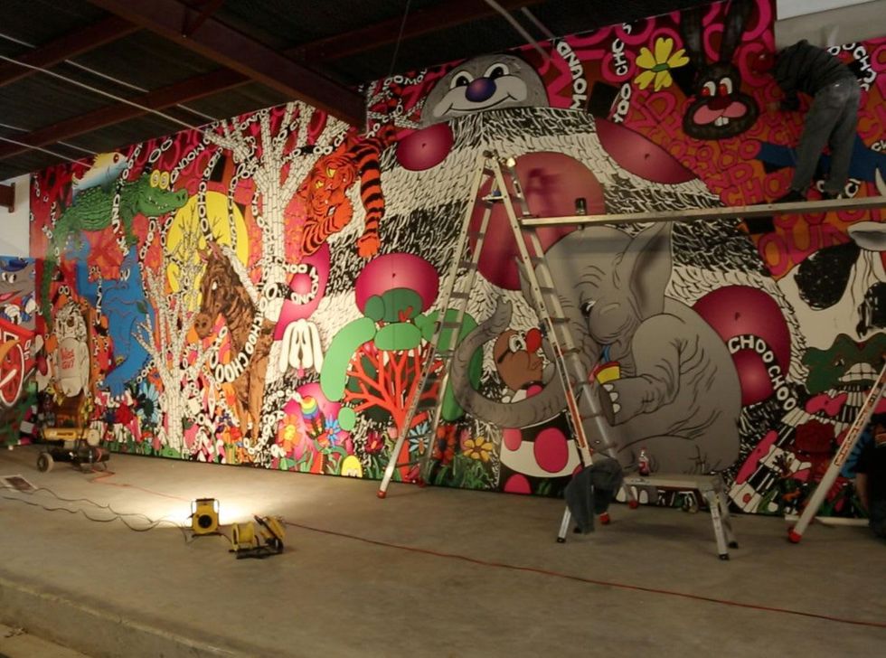 Trenton Doyle Hancock Hermann Park train art in the park