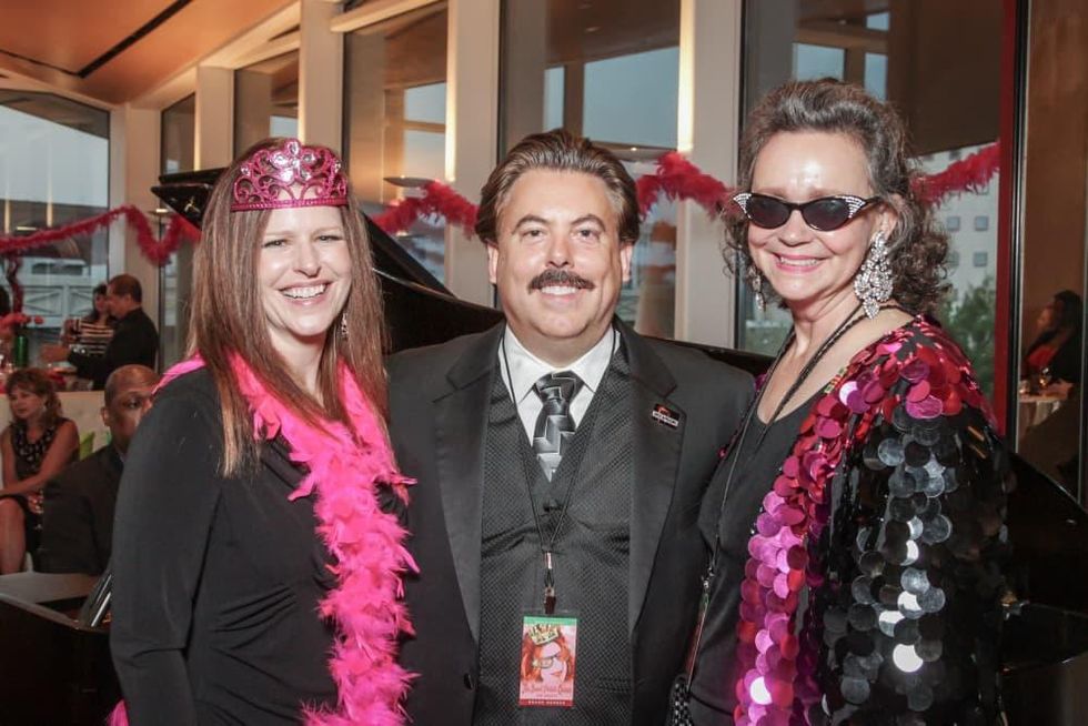 Tricia Ratliff, Alan Ratliff, Jill Conner Browne at Sweet Potato Queens party