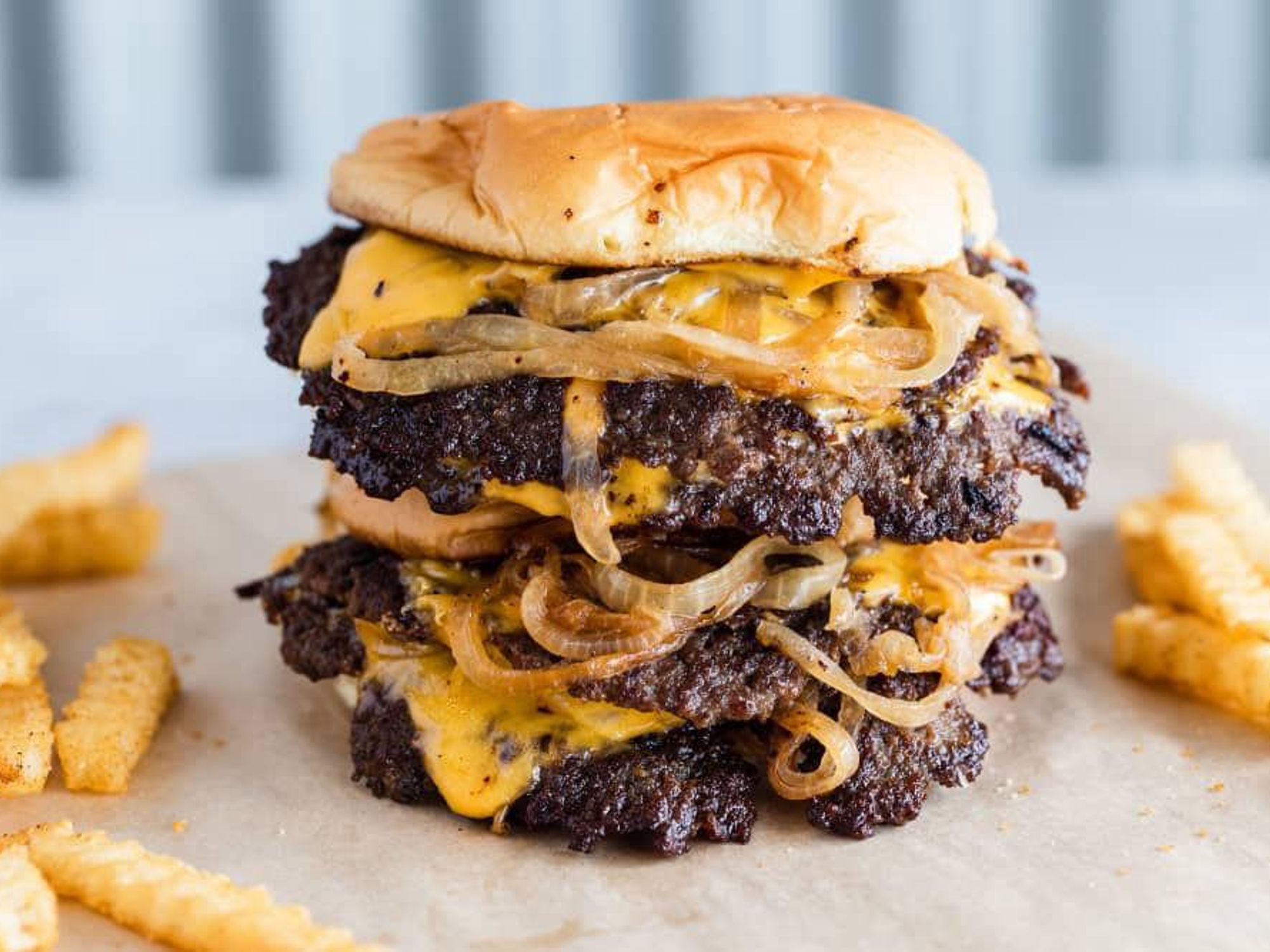 Trill Burgers cheeseburger smash burger