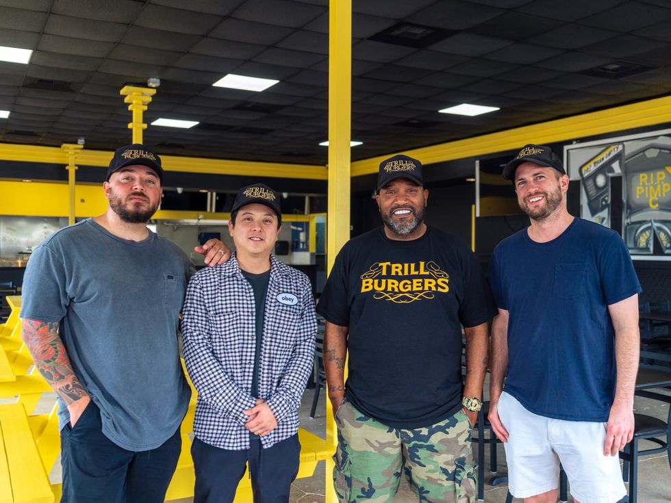 Trill Burgers Fernando Valladares, Mike Pham, Bun B, Nick Scurfield