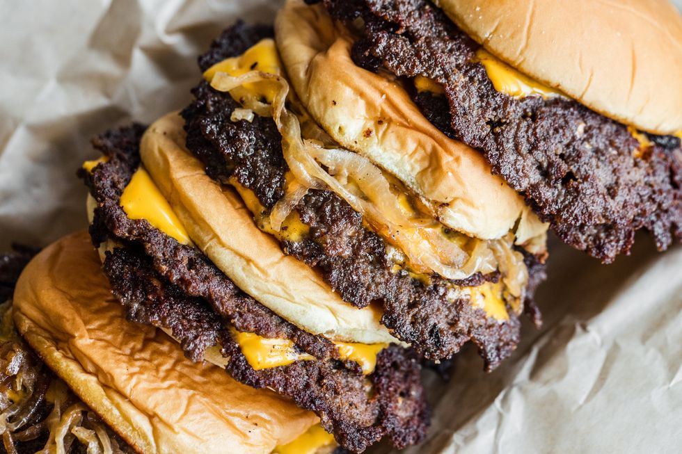 Trill burgers smash burger cheeseburger