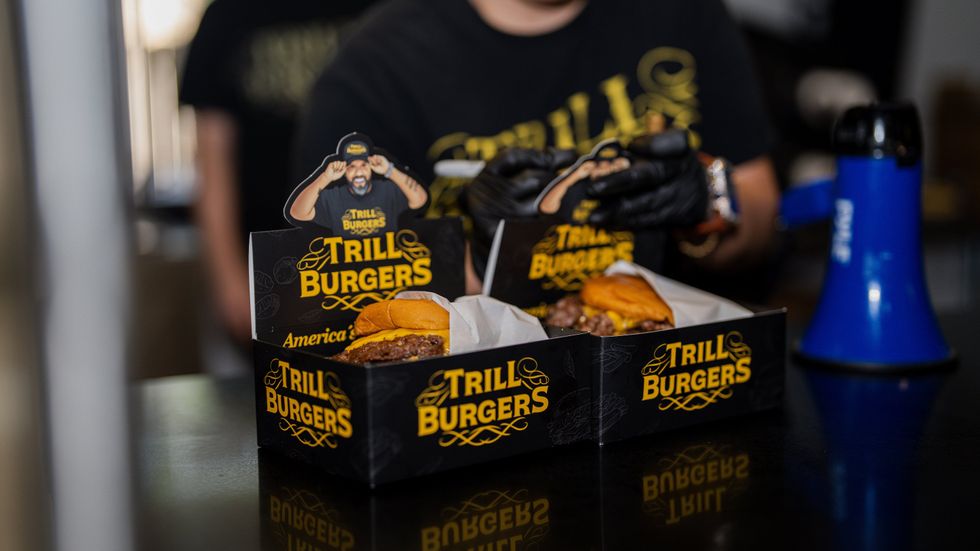 Trill Burgers sneak peek party
