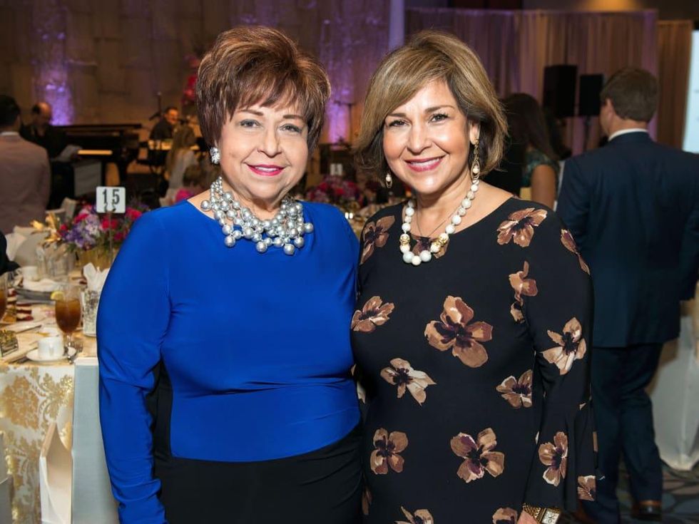 Trini Mendenhall, Mary Theresa Bergeron at Memorial Hermann Razzle Dazzle luncheon