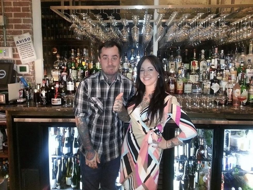 Triniti hosts guest bartenders in lounge January 2014 Brandon Ricks and Leslie Ross