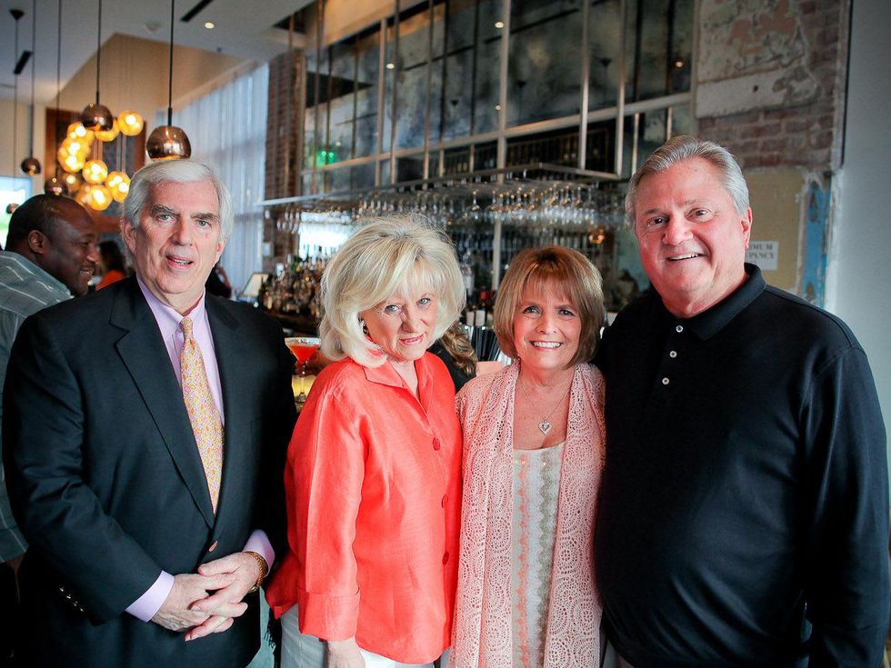 Triniti Mercury spring dinner, April 2013, Bob Burdette, Wanda Donaldson, Herb Hildebrand, Margo Hildebrand