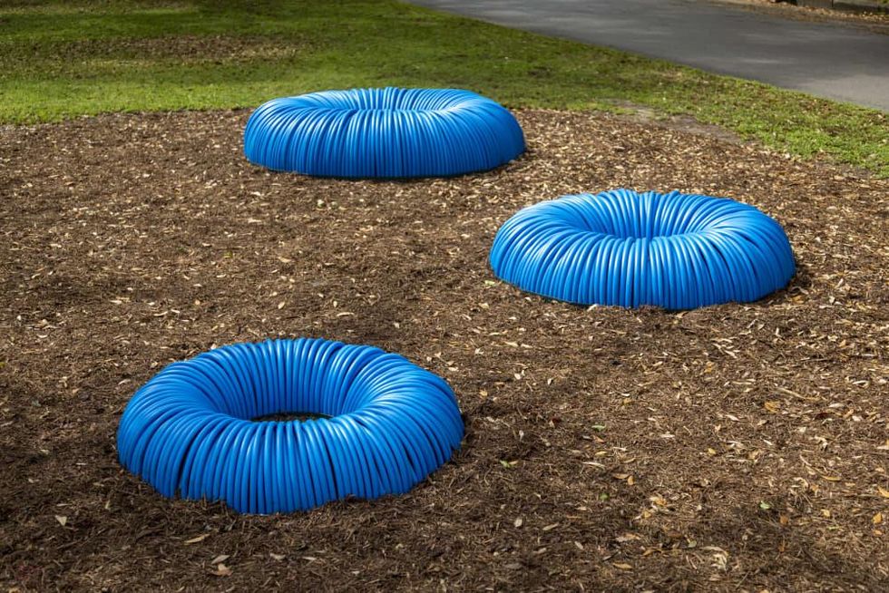 True North Heights sculptures Forces of Nature/ Blue Skies, Slinkys, and Hurricanes - Leticia Bajuyo