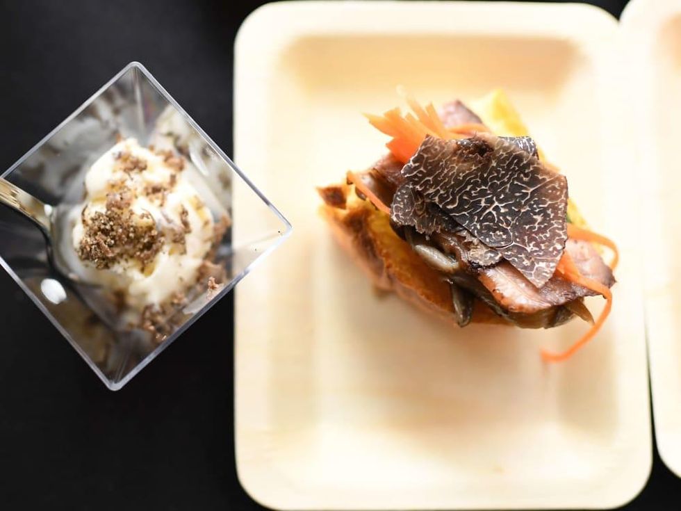 Truffle Masters 2017 first place winner Kata Robata honey truffle ice cream and open face truffle banh mi