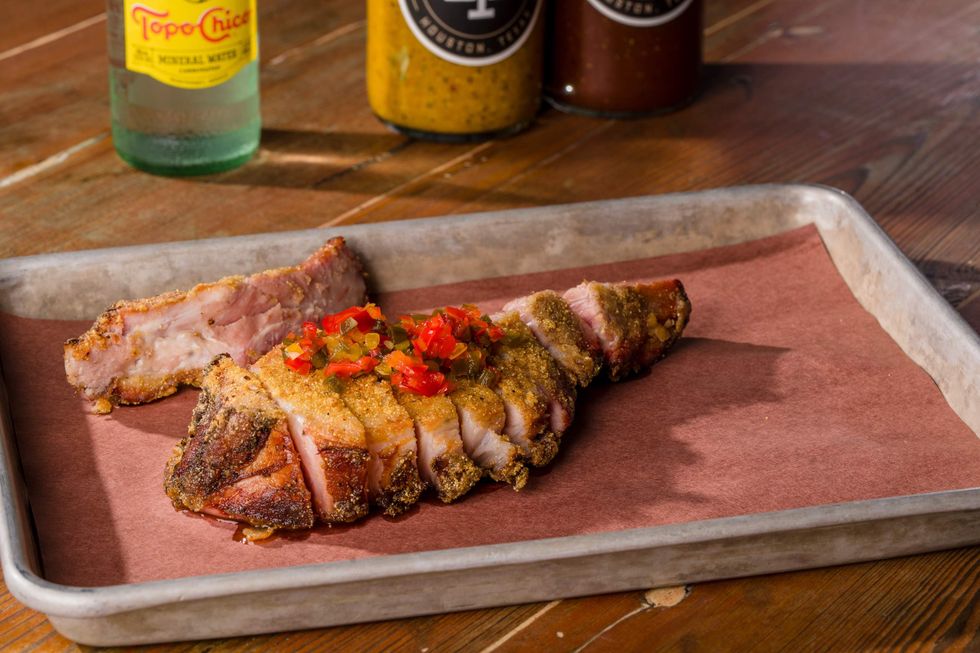 truth bbq pork chop houston