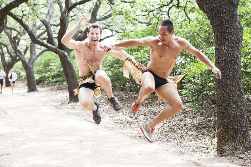 Two guys in Hot Undies Run June 2014