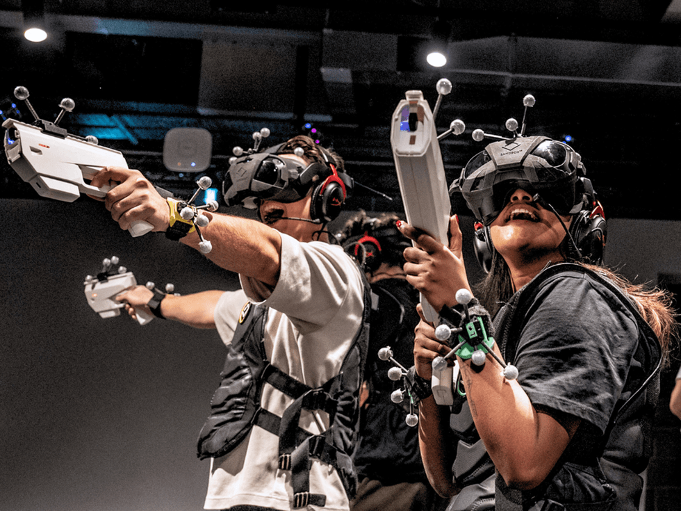 Two players at Sandbox VR