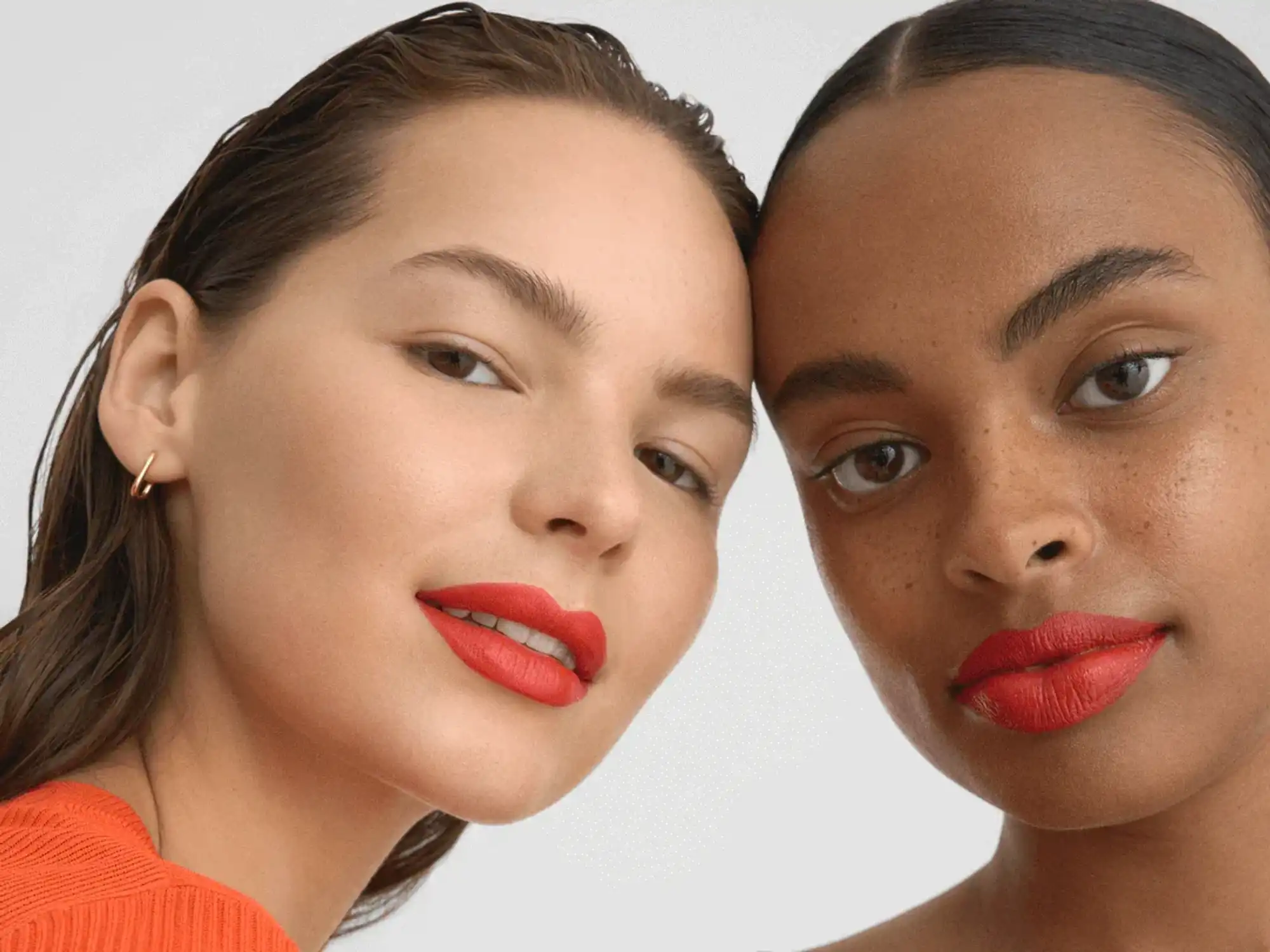 two women with nice skin