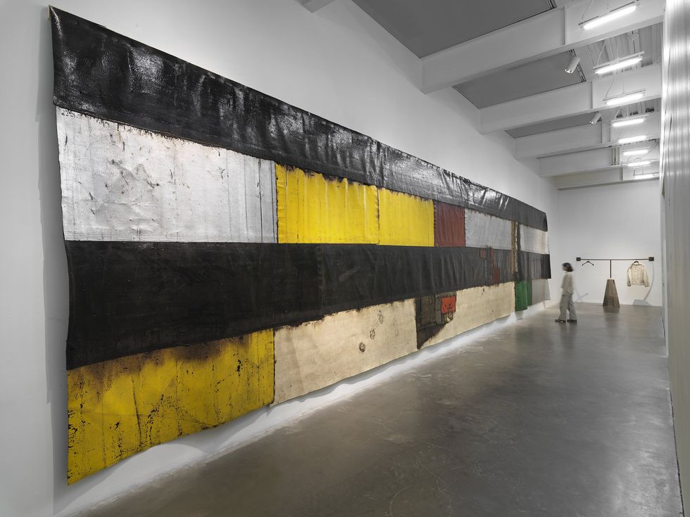 \u200bInstallation view of "Theaster Gates: Young Lords and Their Traces" at New Museum, 2022.