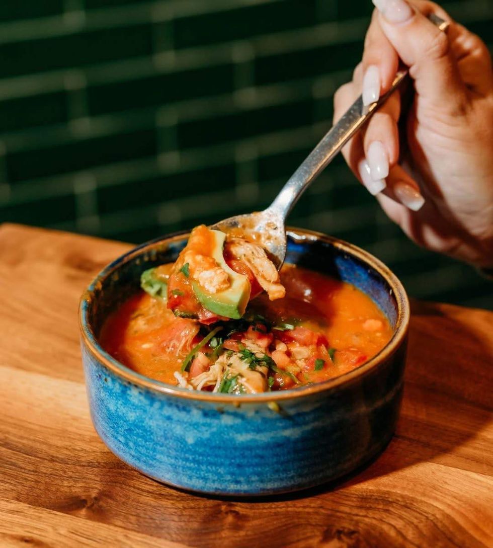 \u200bThe tortilla soup at Mexican Sugar Cantina