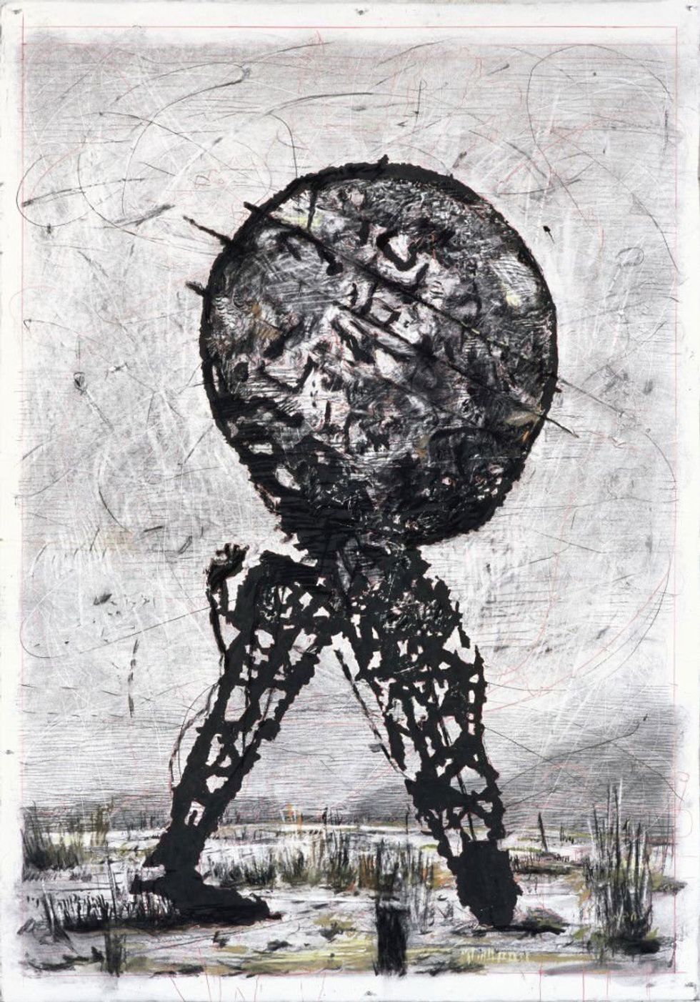 \u200bWilliam Kentridge \u201cl Sole 24 Ore (World Walking) MFAH