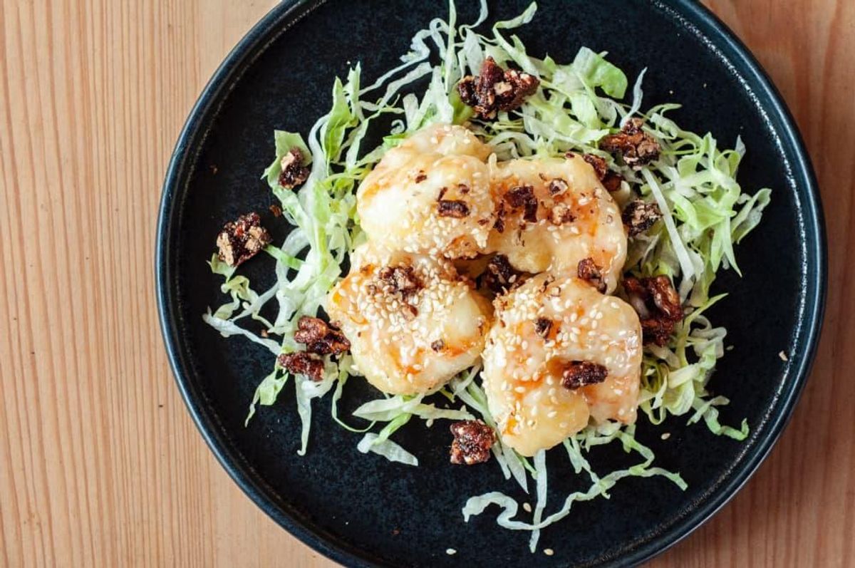 Honey pecan shrimp at UB Preserv. CultureMap Houston