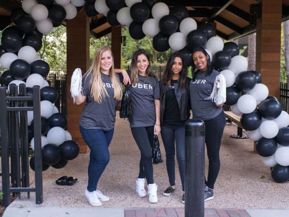 Uber greeters at Kenny Smith 3 point shootout at Houstonian