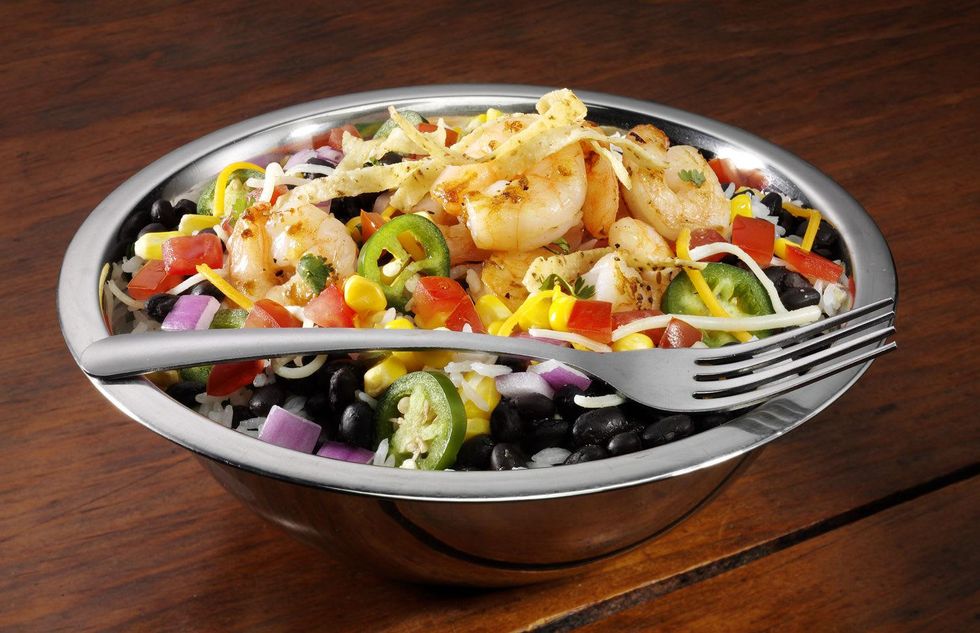 Uberrito shrimp bowl