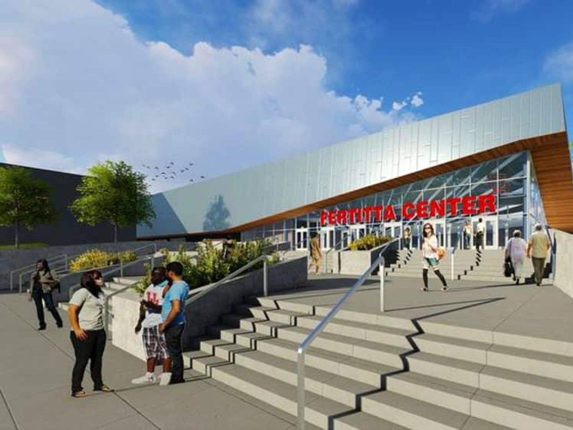 UH Fertitta Center rendering exterior