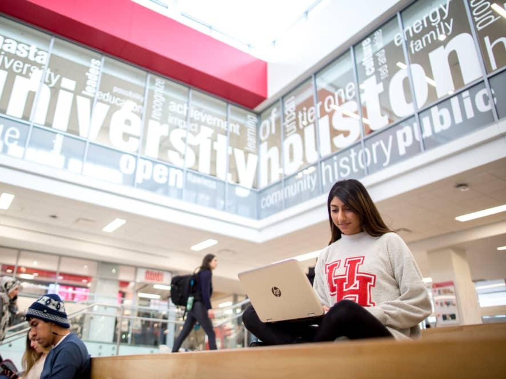 UH university of houston exterior building student center student