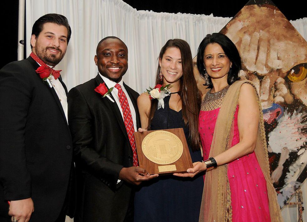 UHAA Gala 2015 Charles Haston, Cedric Bandoh, Kelley Poblete, Renu Khator