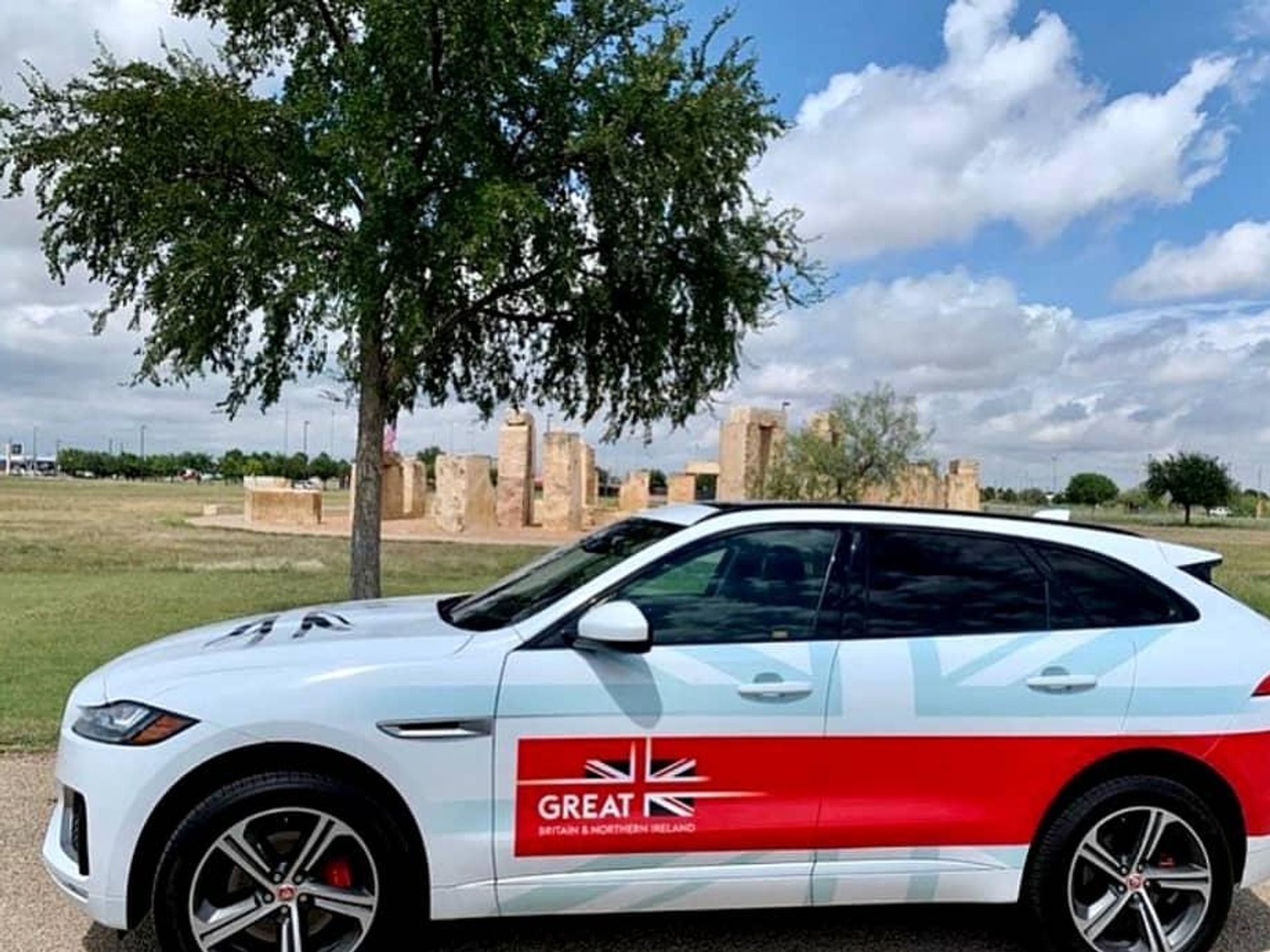 UK consulate car Houston road trip