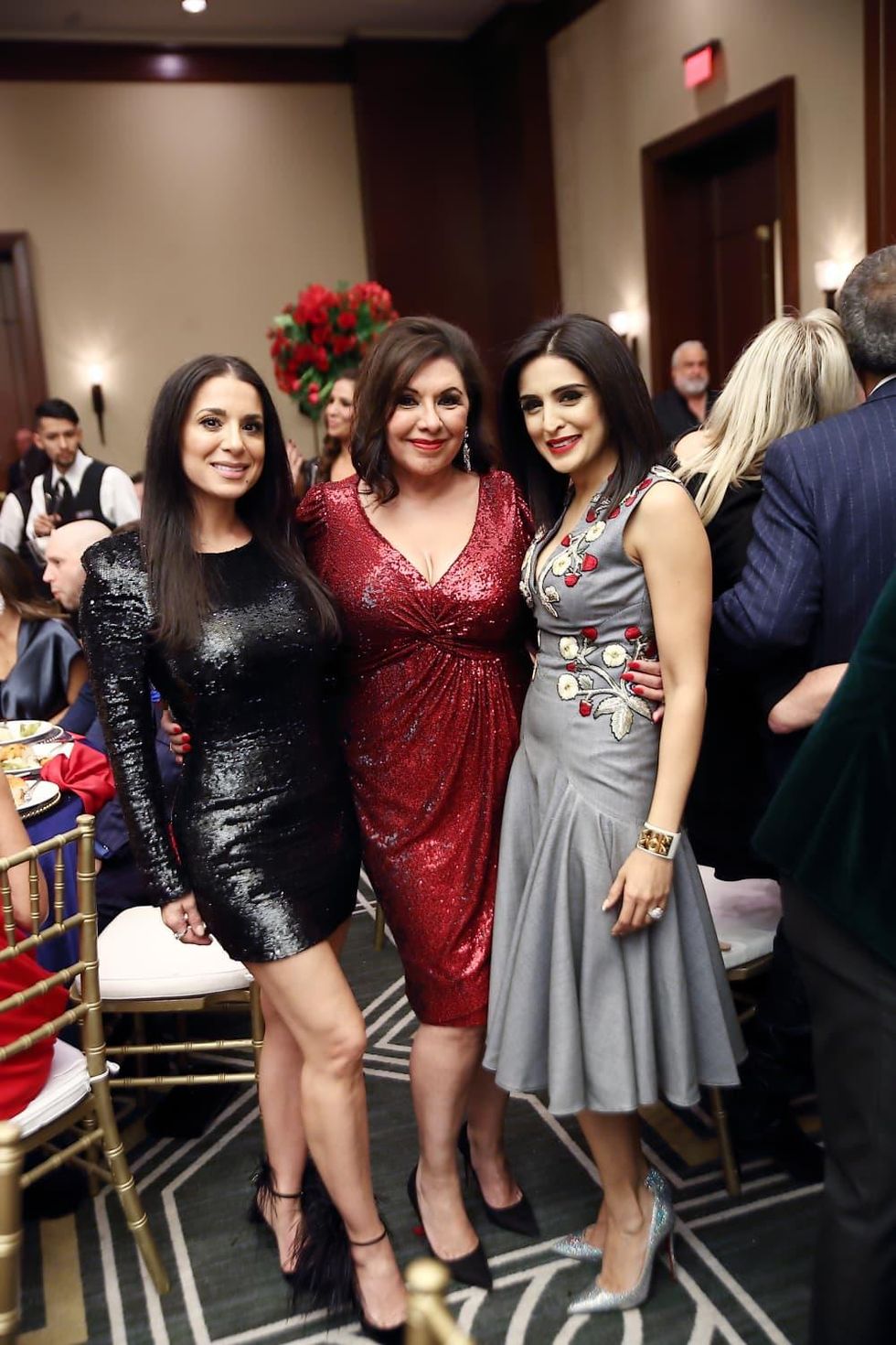 Una Notte 2019 Cochair Rachel Bagwell, Debbie Festari and Cochair Sneha Merchant