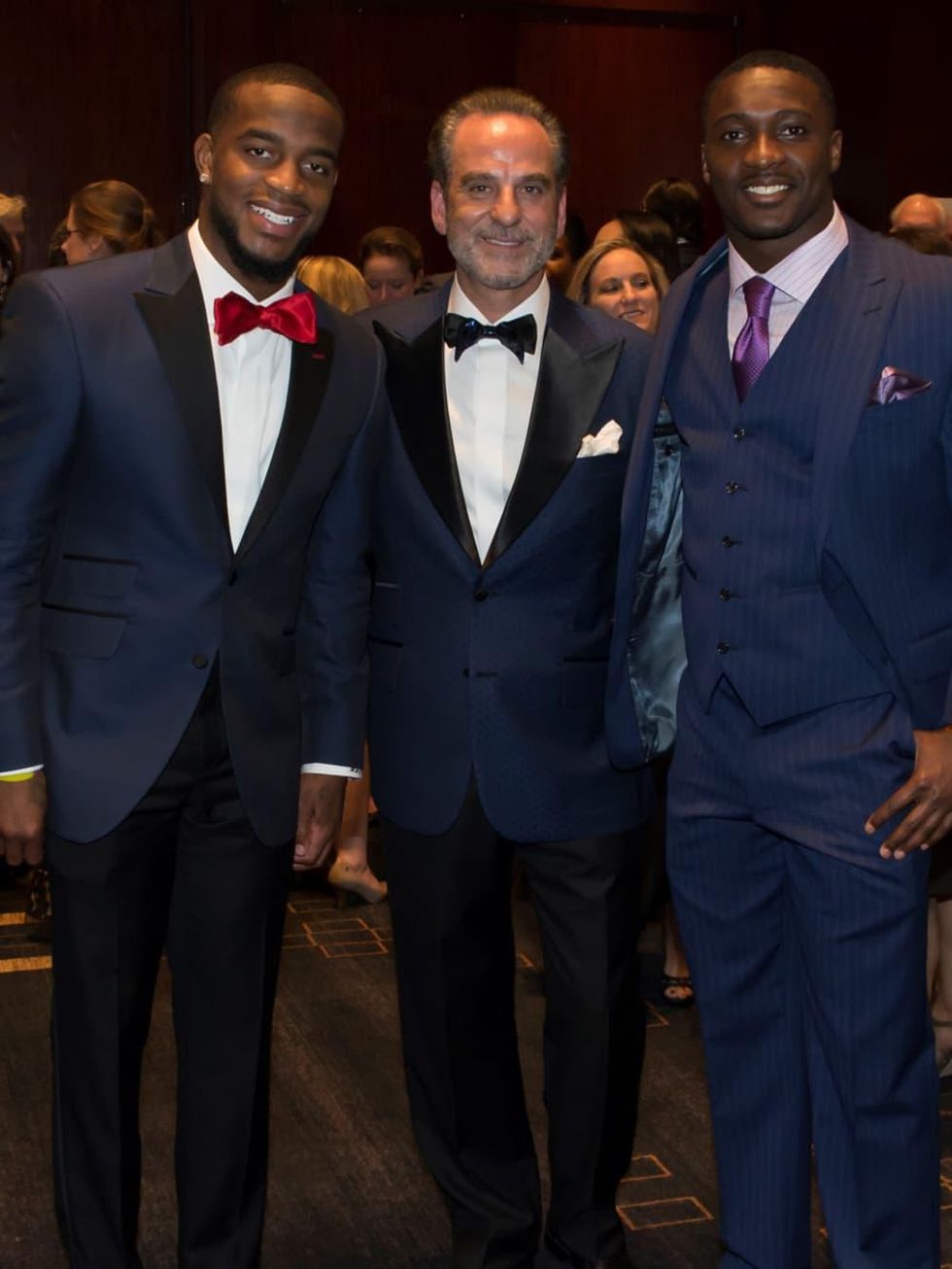 Una Notte in Italia Houston Texan Kareem Jackson, Rudy Festari, Houston Texan Andre Hal