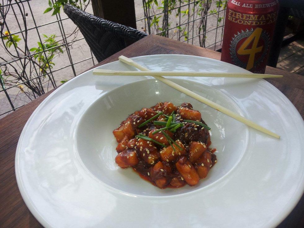 Underbelly Houston Korean braised goat and dumplings