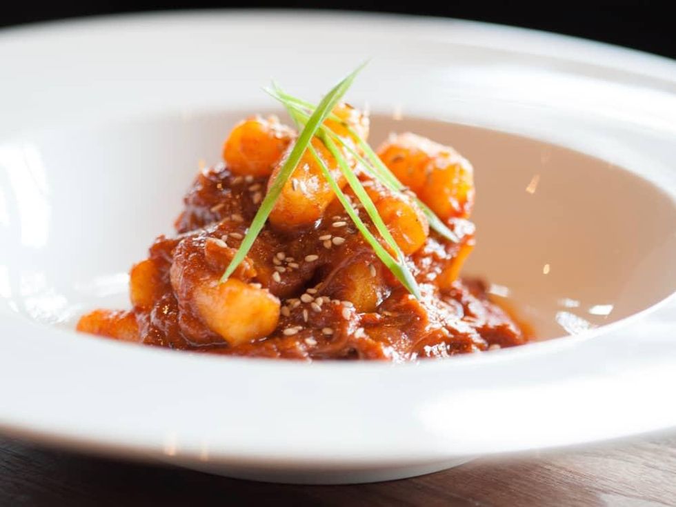 Underbelly Korean braised goat and dumplings