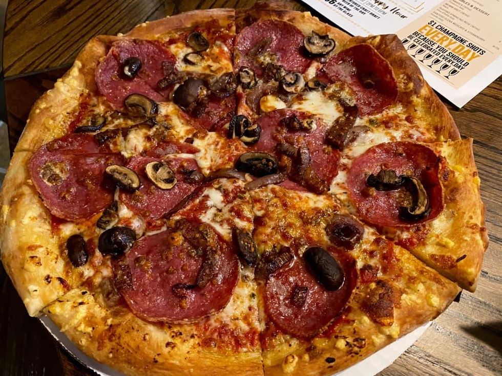 Underground Food Hall Crisp pizza