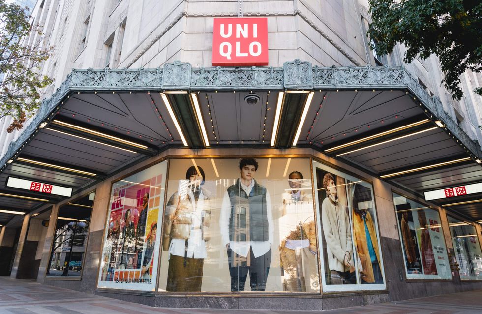 Uniqlo's front facade at Seattle's Pine Street location.