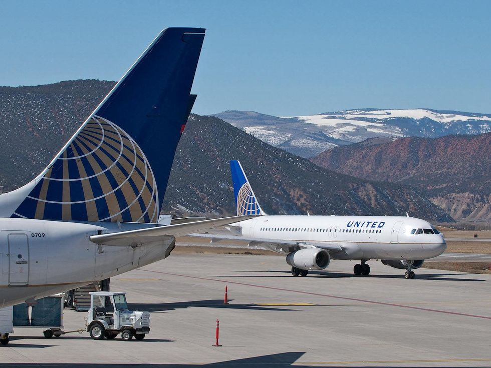 United Airlines at Eagle County Regional Airport outside Vail Colorado